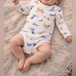 Adorable Dog Print Kids One Piece